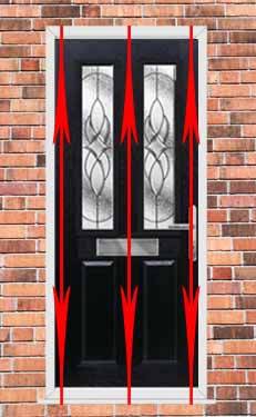 How to measure composite door height