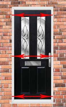 How to measure composite door width